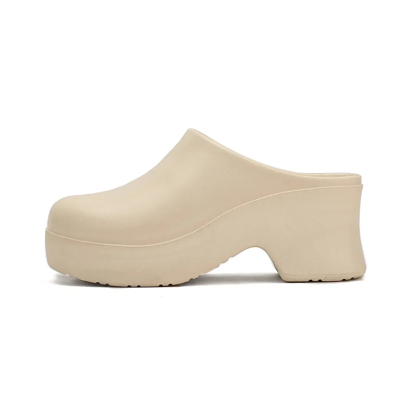 Women's Thick Heel Sandals EVA Half Wrapped Slip-On High Heels Comfortable Summer Slippers Trendy Ins Style Cross-Border Shoes